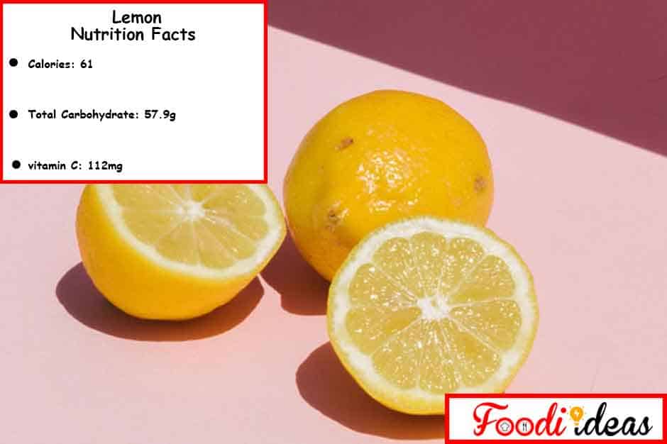 nutrition facts about lemon