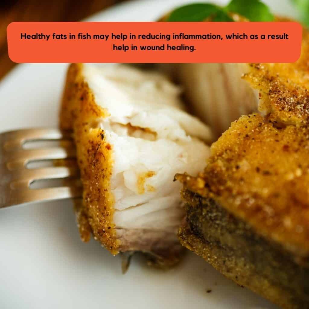 eating grilled fish helps in healing after tooth extraction