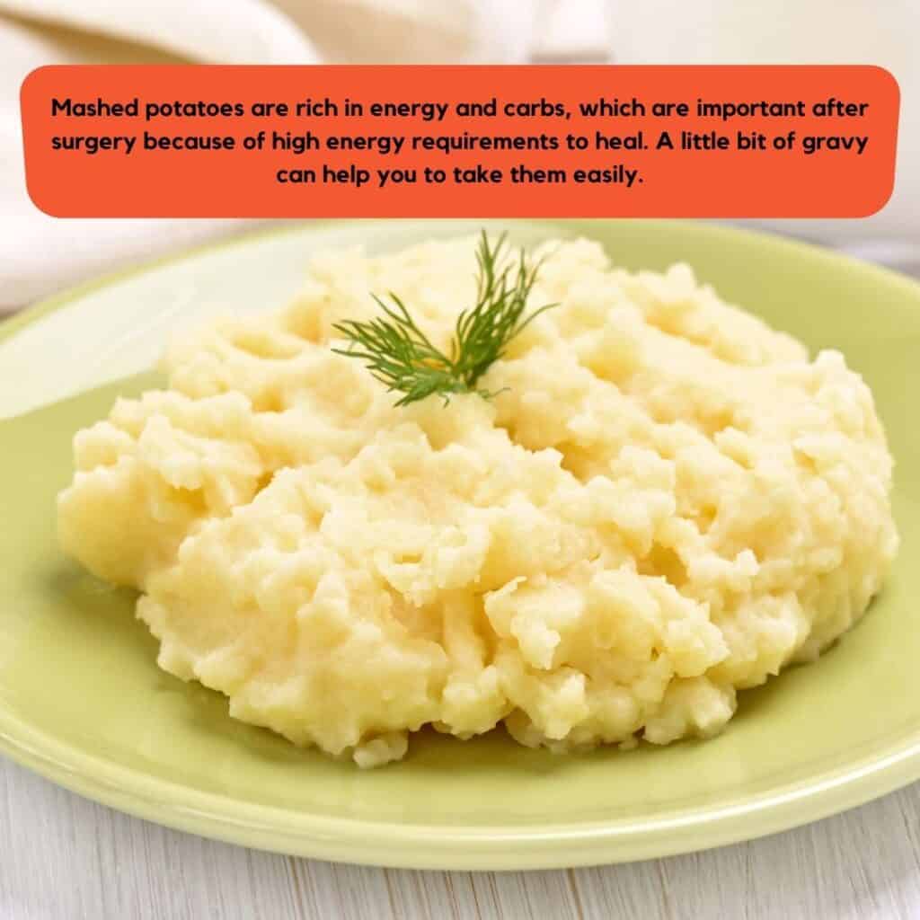 mashed food should be taken after tooth removal