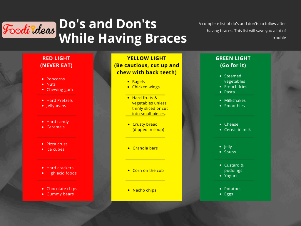 what to eat and what not to eat with braces - a definitive chart