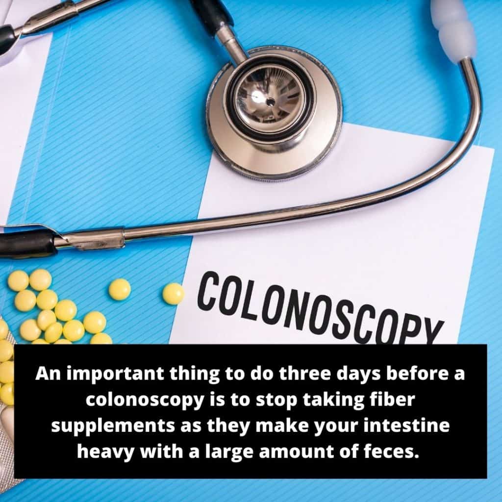 what to do 3 days before colonoscopy