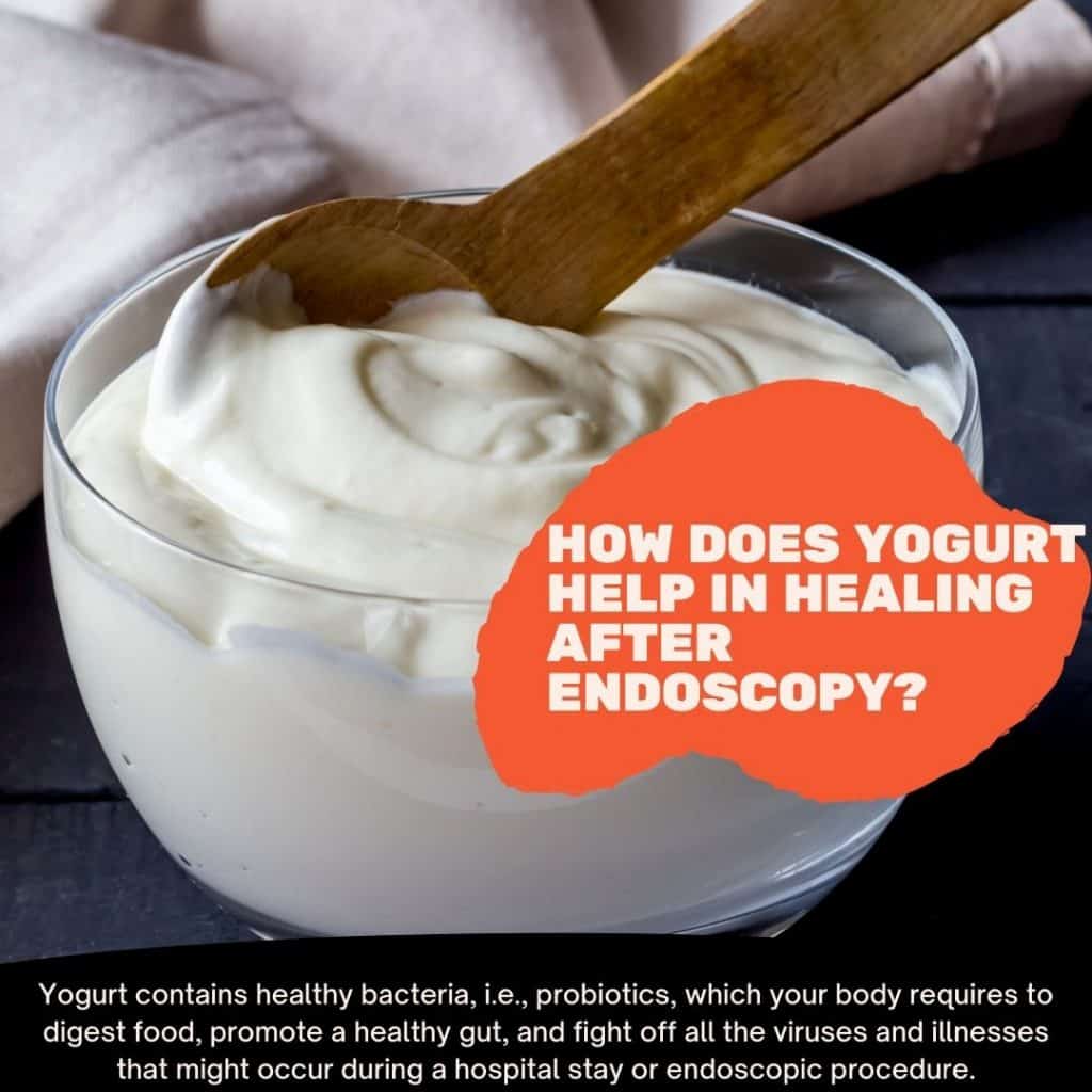 eat yogurt before endoscopy