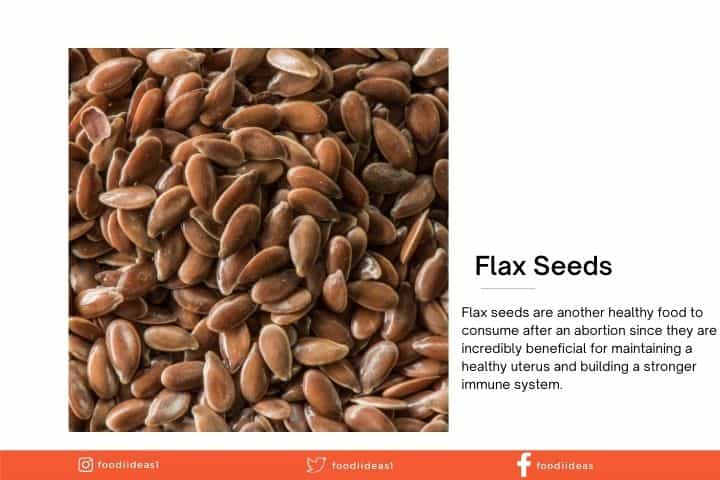 eat flax seeds after abortion for fast recovery