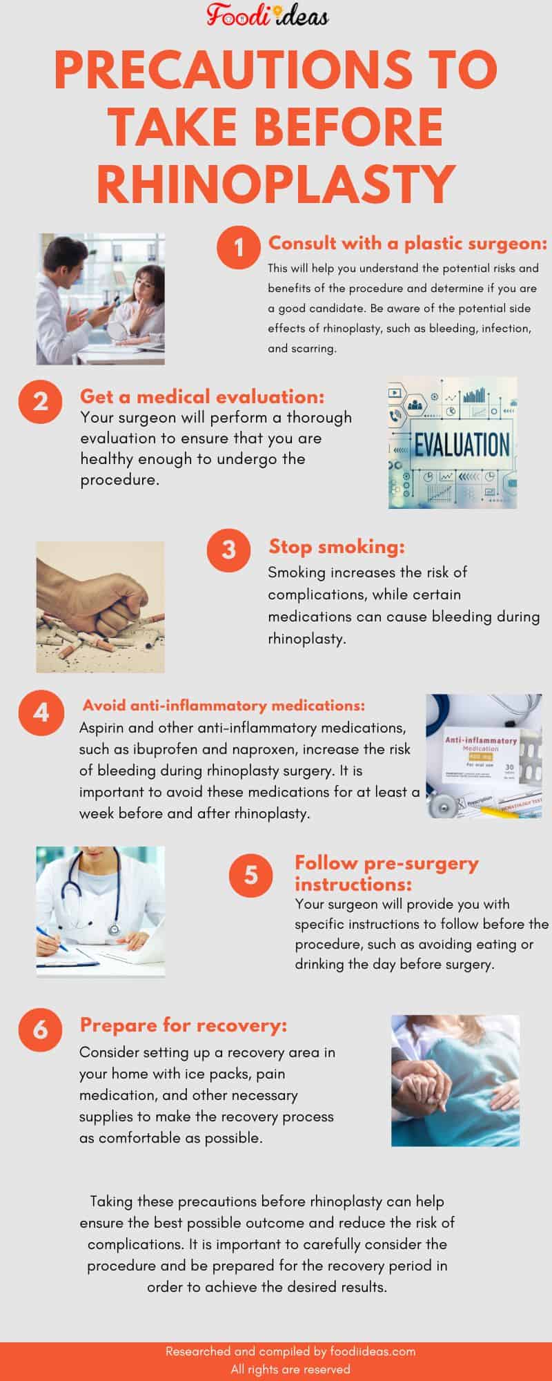 6 Precautions to Take before Rhinoplasty